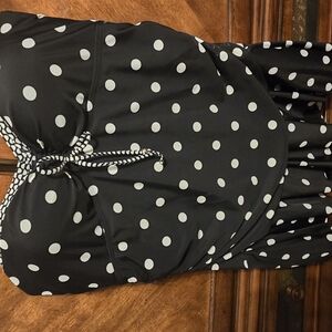 Black and White Polka Dot Swimsuit